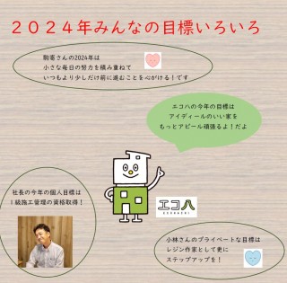 アイディール通信NO,005　２０２４年アイディールメンバーの目標いろいろ
